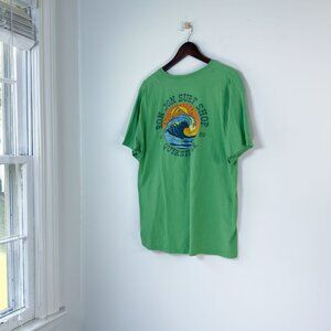 Quicksilver Ron Jon Surf Shop Light Green Mens Casual Tshirt Large